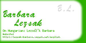 barbara lezsak business card